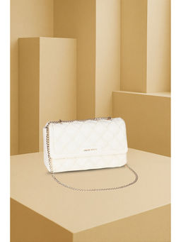 Allen Solly - Women White Casual Sling Bag with Detachable Strap