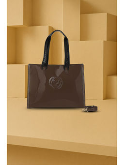 Allen Solly - Women Brown Formal Handbag with Detachable Strap