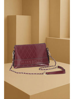 Allen Solly - Women Maroon Casual Sling Bag with Detachable Strap