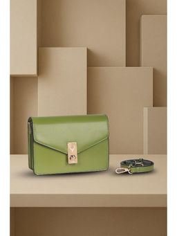 Allen Solly - Women Olive Casual Sling Bag with Detachable Strap