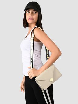 Lililo - Beige Double Take 2 In 1 Sling Bag with Detachable Strap