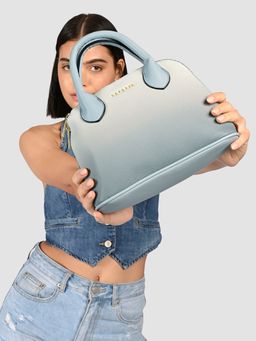 Lililo - Blue Half Moon Handbag with Detachable Strap