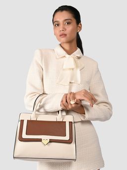 Lililo - Off White Headliner Handbag with Detachable Strap