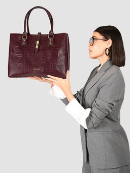 Lililo - Maroon Over packer Tote Bag with Detachable Strap