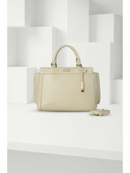 Van Heusen - Women Beige Solid Casual Handbag with Detachable Strap
