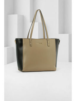 Van Heusen - Women Brown Patterned Casual Tote Bag