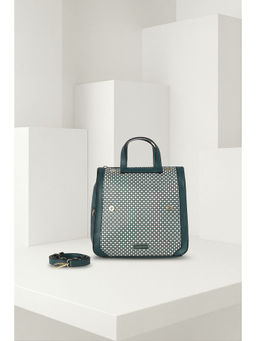 Van Heusen - Women Green Print Casual Handbag with Detachable Strap