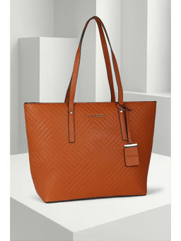 Van Heusen - Women Brown Solid Casual Handbag