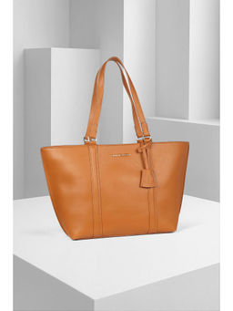 Van Heusen - Women Brown Solid Casual Handbag
