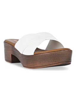 ROCIA - By Regal White Women Casual Box Heel Sandals