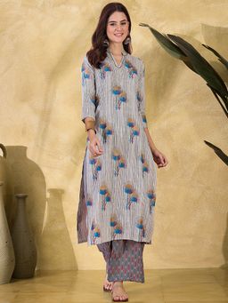 Gahan - Grey Kurta with Palazzo