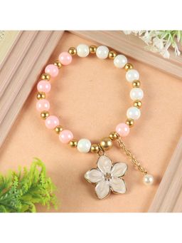 Asthetika Kids - Floral Charm Beaded Bracelet