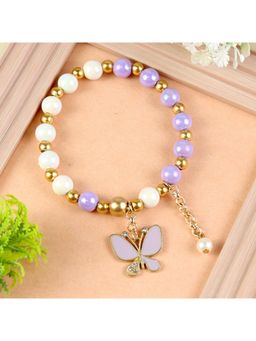 Asthetika Kids - Butterfly Charm Beaded Bracelet