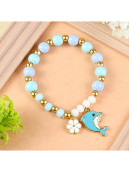 Asthetika Kids - Dolphin Charm Beaded Bracelet