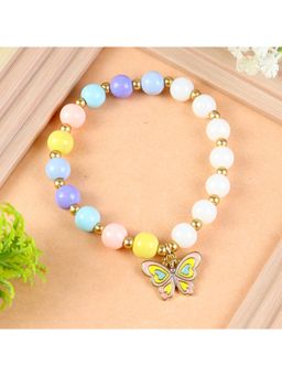 Asthetika Kids - Butterfly Charm Beaded Bracelet