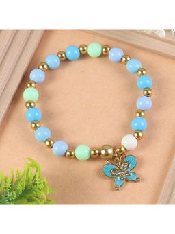 Asthetika Kids - Butterfly Charm Beaded Bracelet