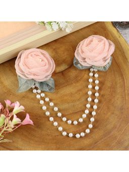 Asthetika Kids - Fabric Floral Beaded Hair Clip