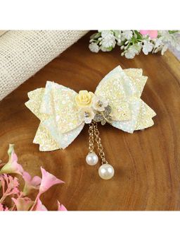 Asthetika Kids - Glitter Fabric Bow Hair Clip