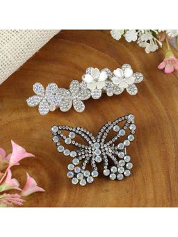 Asthetika Kids - Pack of 2 Glitter Fabric Bow Hair Clips