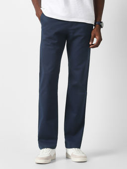 Van Heusen - Men Black Regular Fit Casual Trouser