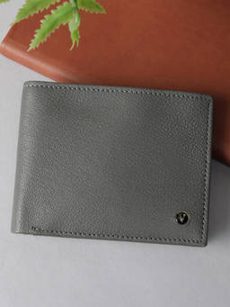 Van Heusen - Men Grey Genuine Leather Wallet