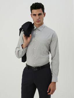 Van Heusen - Grey Solid Collar Neck Shirt
