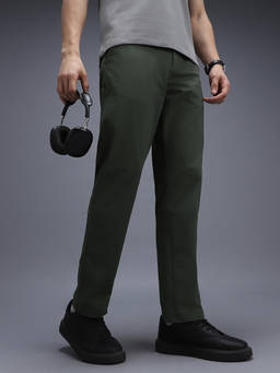 Van Heusen - Green Polyester Trouser