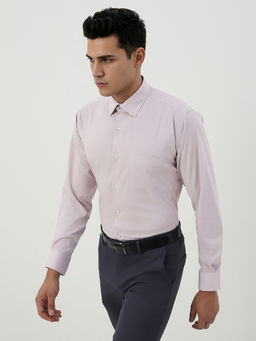 Van Heusen - Men Pink Polyester Blend Full Sleeves Shirt