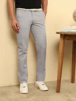 Van Heusen - Grey Solid Slim Trouser