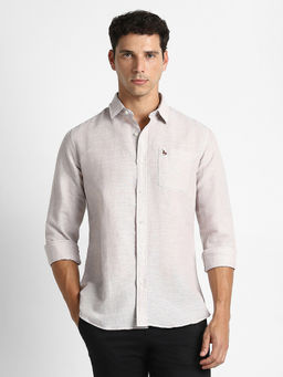 Van Heusen - Beige Solid Regular Fit Shirt