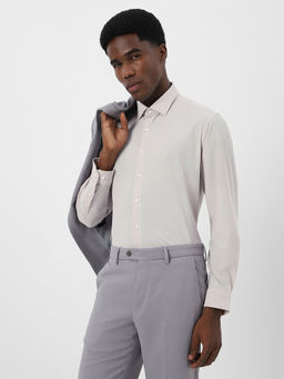 Van Heusen - Pink Textured Regular Fit Shirt