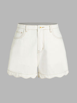 Cider - Solid Wave Trim Jean Shorts
