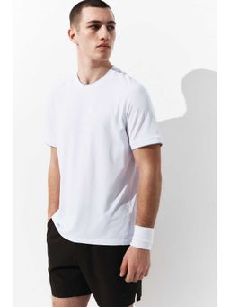 H&M - Men White Regular Fit Sports T-Shirt With Drymove