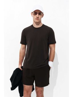 H&M - Men Brown Regular Fit Sports Shorts With Drymove