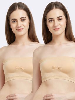 FashionRack - Women Comfort Tube Bra Beige (Pack of 2)