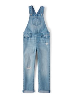 The Children's Place - Girls Roll Cuff Denim Overalls Dungaree