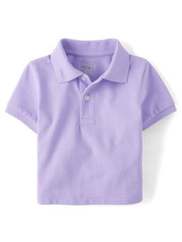 The Children's Place - Baby & Toddler Boys Purple Pique Polo T-Shirt