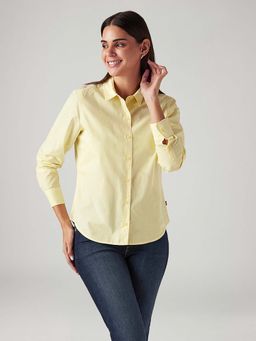 Levi's - Women'S Solid Yellow Slim Fit Shirts