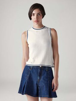Levi's - Off White Women's Textured Slim Fit T-Shirt
