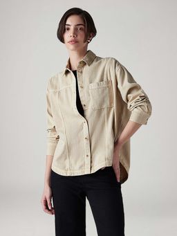 Levi's - Beige Women's Solid Regular Fit Shirt