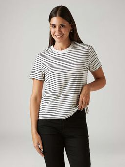 Levi's - Women'S Striped White Crew Neck T-Shirts