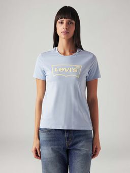 Levi's - Blue Women's Logo Graphic Printed Regular Fit T-Shirt