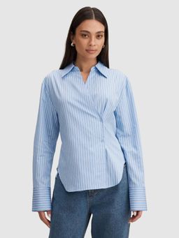 Forever New - Blue Tina Tie Back Shirt