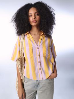 ONLY - Women'S Striped Oversized Multi-Color Shirt