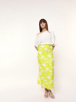 Dennis Lingo - Woman Printed Drop-Shoulder Wrap Midi Dress