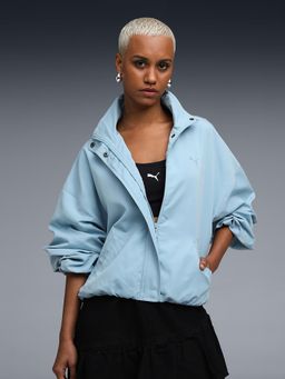 Puma - Style Women's Water-Repellent Relaxed Blue Jacket