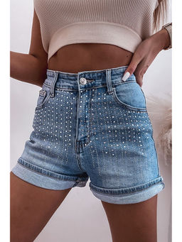 Errabelly - Ashleigh Blue Rhinestone Embellished Denim Shorts