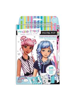 Make It Real - Fashion Design Sketchbook: Pastel Pop! For Kids