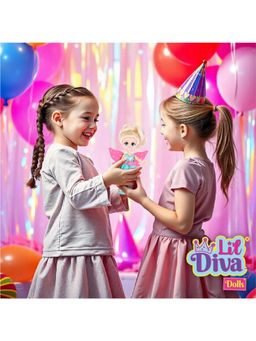 Li'l Diva - Pixie Fairy Jade 6 Inch Doll For Girls With Hairbrush