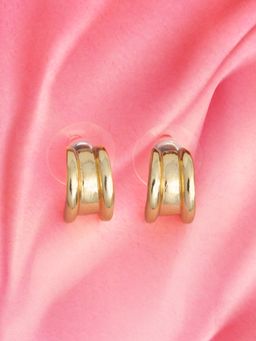 Estele - Women Gold Plated Classic Stud Earrings